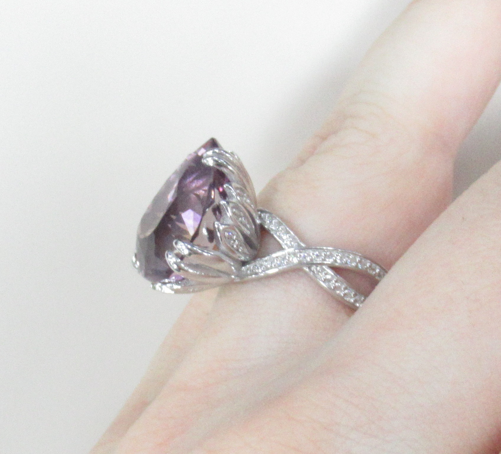 Серебряное кольцо с аметрином